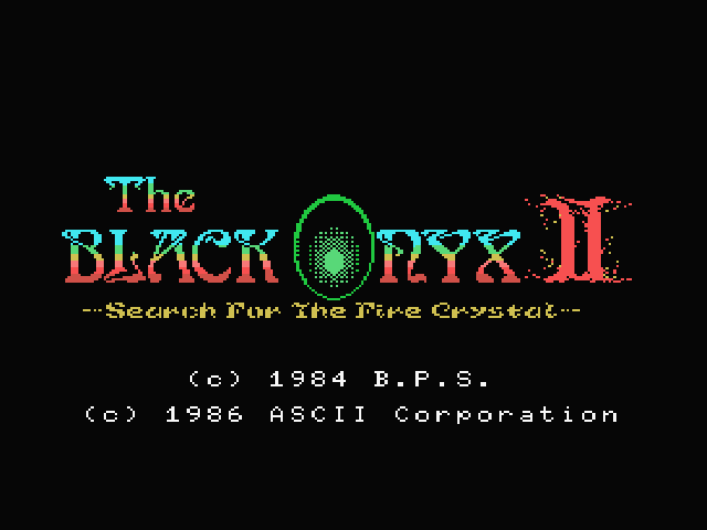 ザ・ブラックオニキス2(The BLACK ONYX Ⅱ)MSXアスキーＭＳＸ - www 